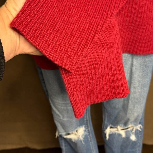 Eddie Bauer Men Sweater Size Large Maroon Pullover Pima Cotton Outdoors winter - Picture 6 of 8